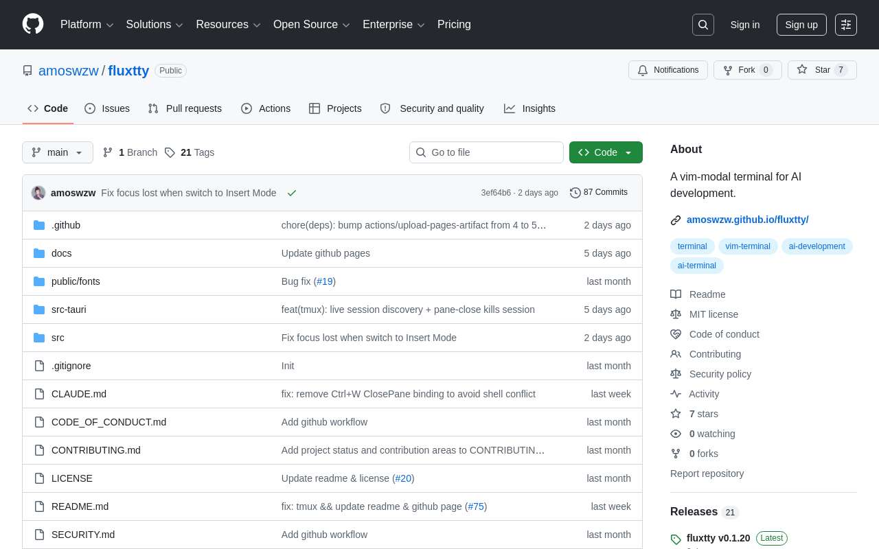 做了一个用 Vim 来 AI 编程的 Terminal —— FluxTTY