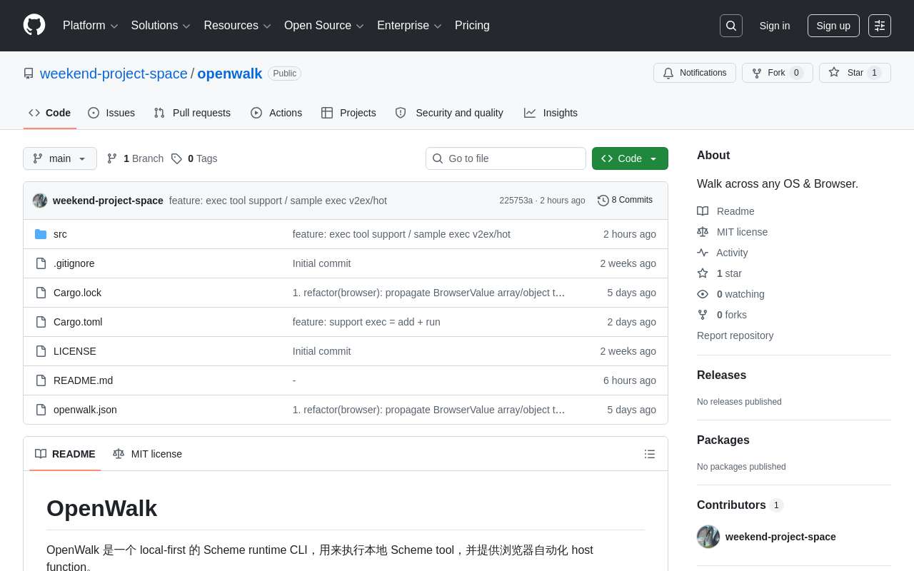 一个自动化工具，操作浏览器，常用功能支持 hub, LLM 友好