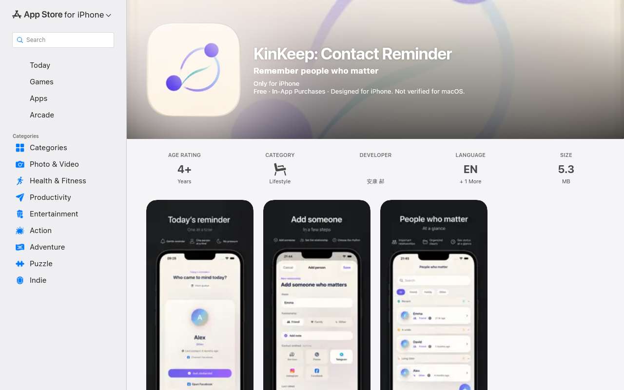 [送兑换码] 做了个提醒自己别把重要的人忘了的 iPhone App，欢迎拍砖