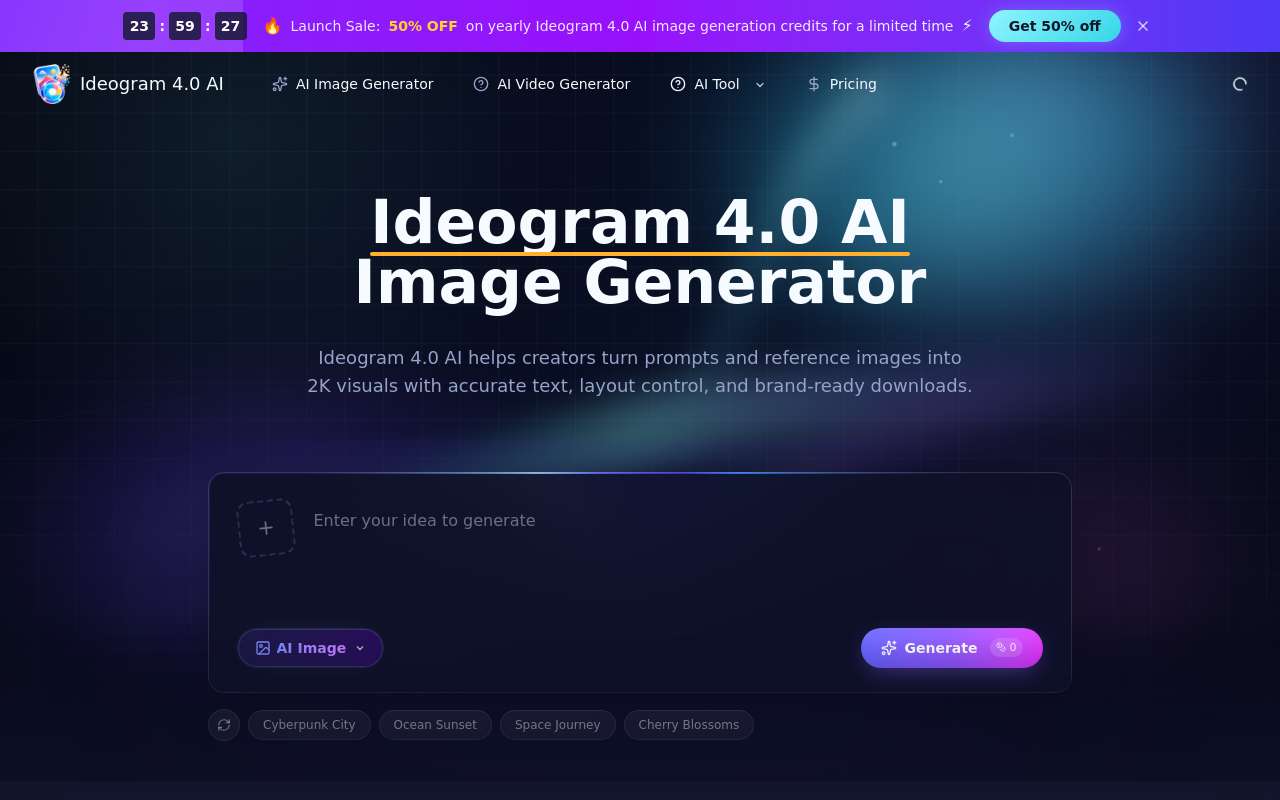 做了一个基于 Ideogram 4.0 的图片生成网站