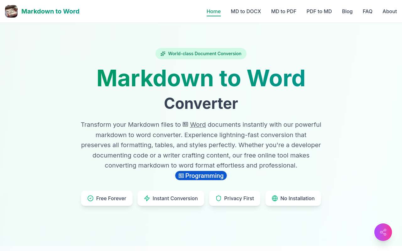 markdown to word
