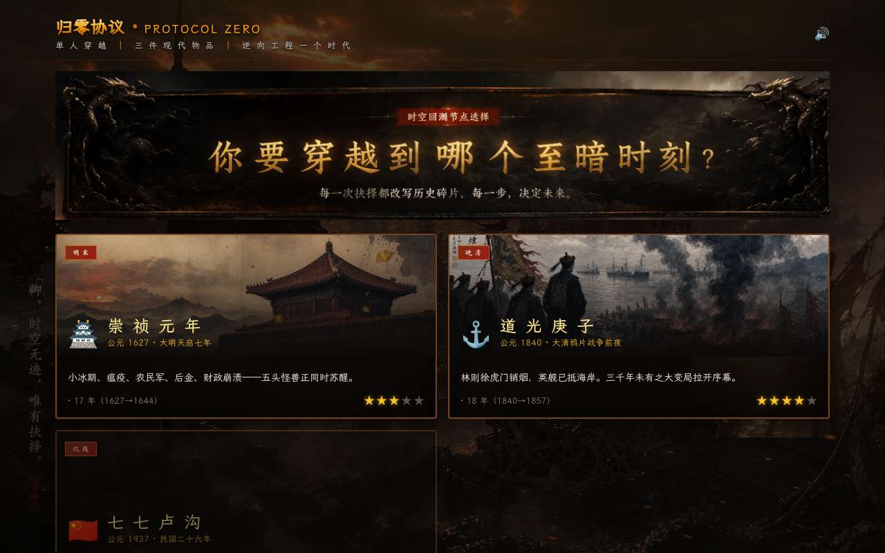 崇祯元年，你只有三件现代物品