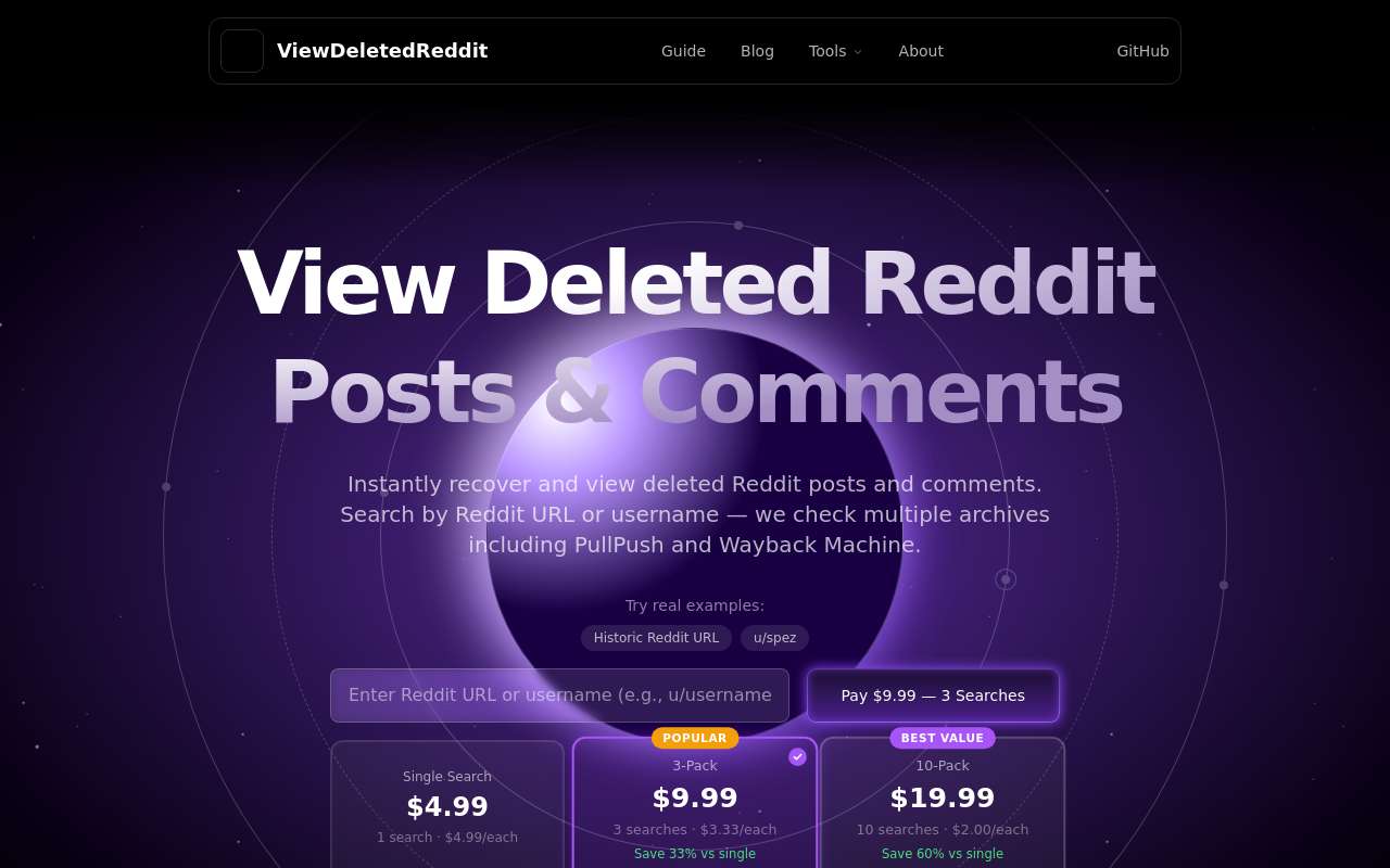 [分享] 做了一个工具，查看 Reddit 上被删除的帖子和评论
