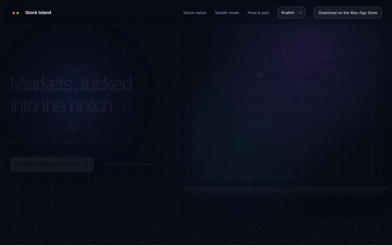 把股票行情放进了 MacBook 刘海里，开发了一个叫 Stock Island 的 mac app
