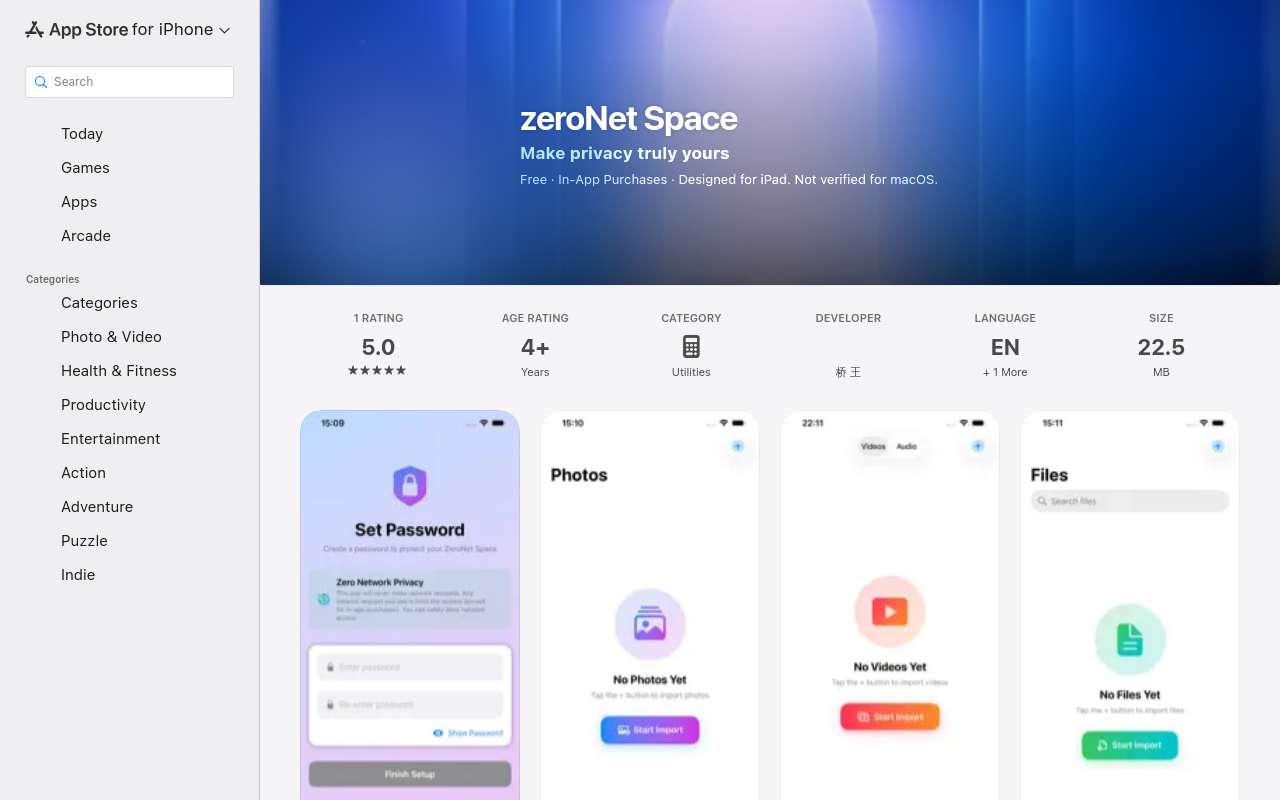 分享两个自己做的 iOS 工具：本地加密文件库 zeroNet Space，以及应用锁 Lockstead