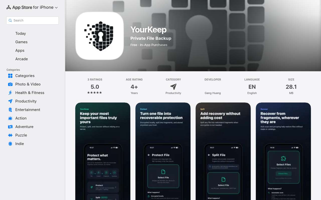 [送终身 500 个] 大家好，分享一个自己开发的开源工具： YourKeep。