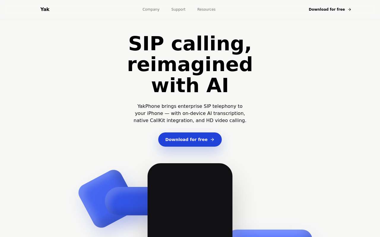 看着家里运行了 20 年的话机，于是做了个 IOS SIP 软电话，基于 Baresip + Whisper + LLAMA，上架到外区了，附赠一些兑换码