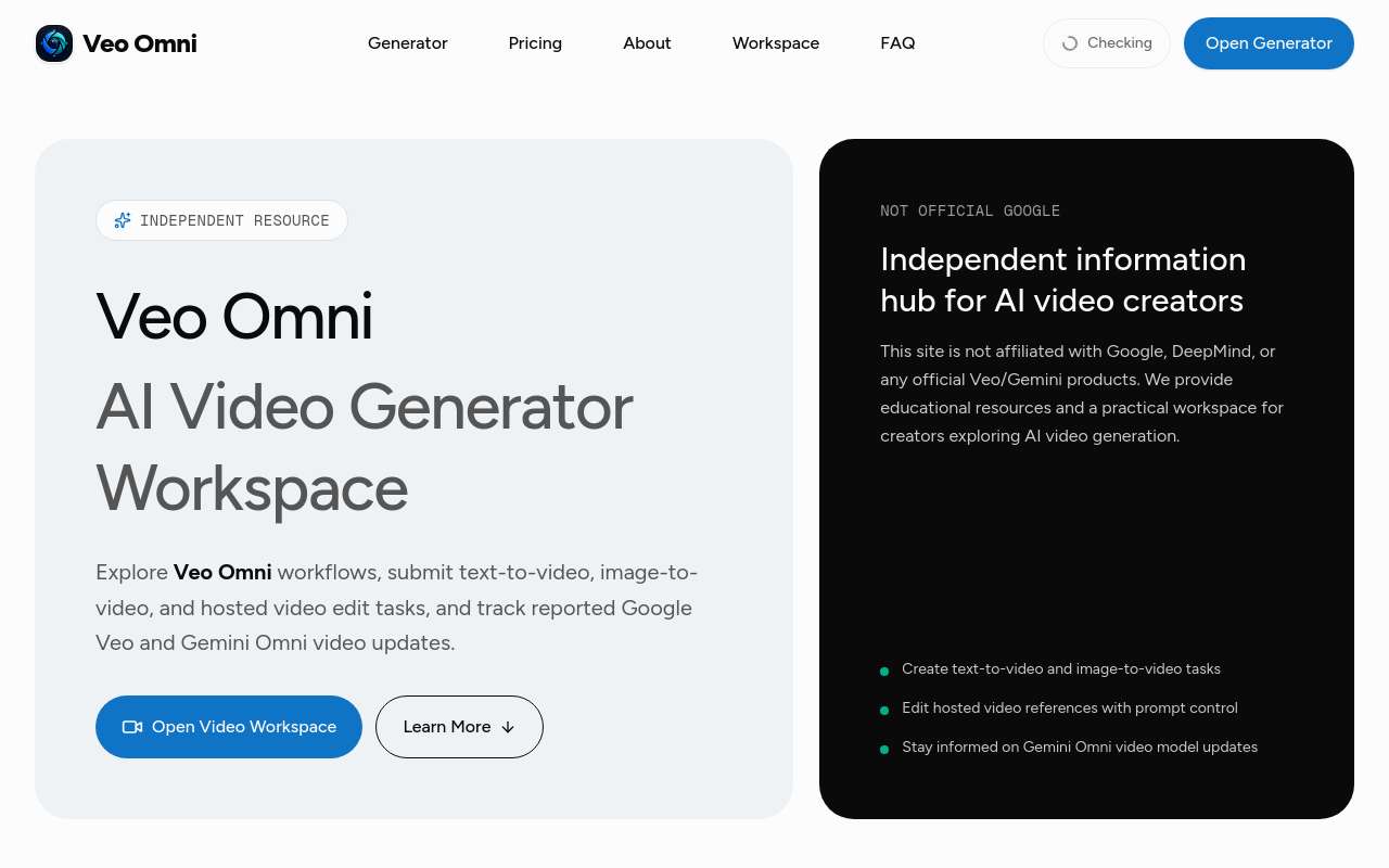 Google I/O 快开了，分享一个 Veo Omni AI 视频生成站