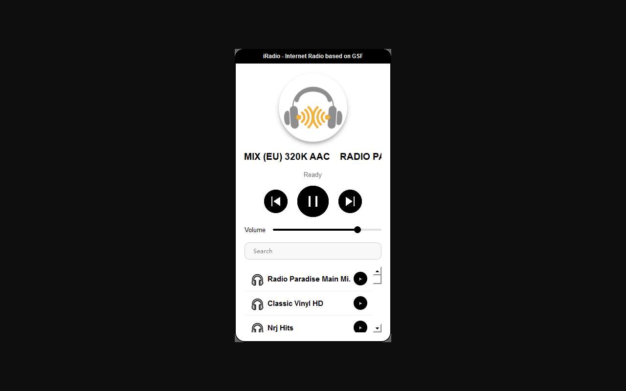 iRadio - 极简风格的网络电台播放器震撼发布，基于 GSF 框架