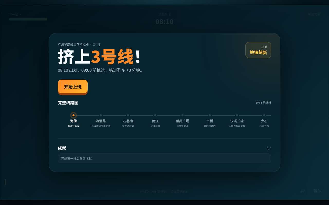 挤地铁小游戏