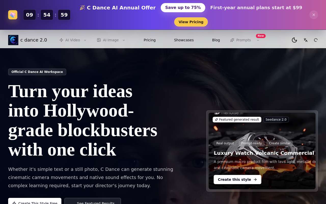 C Dance AI - AI Video Generator