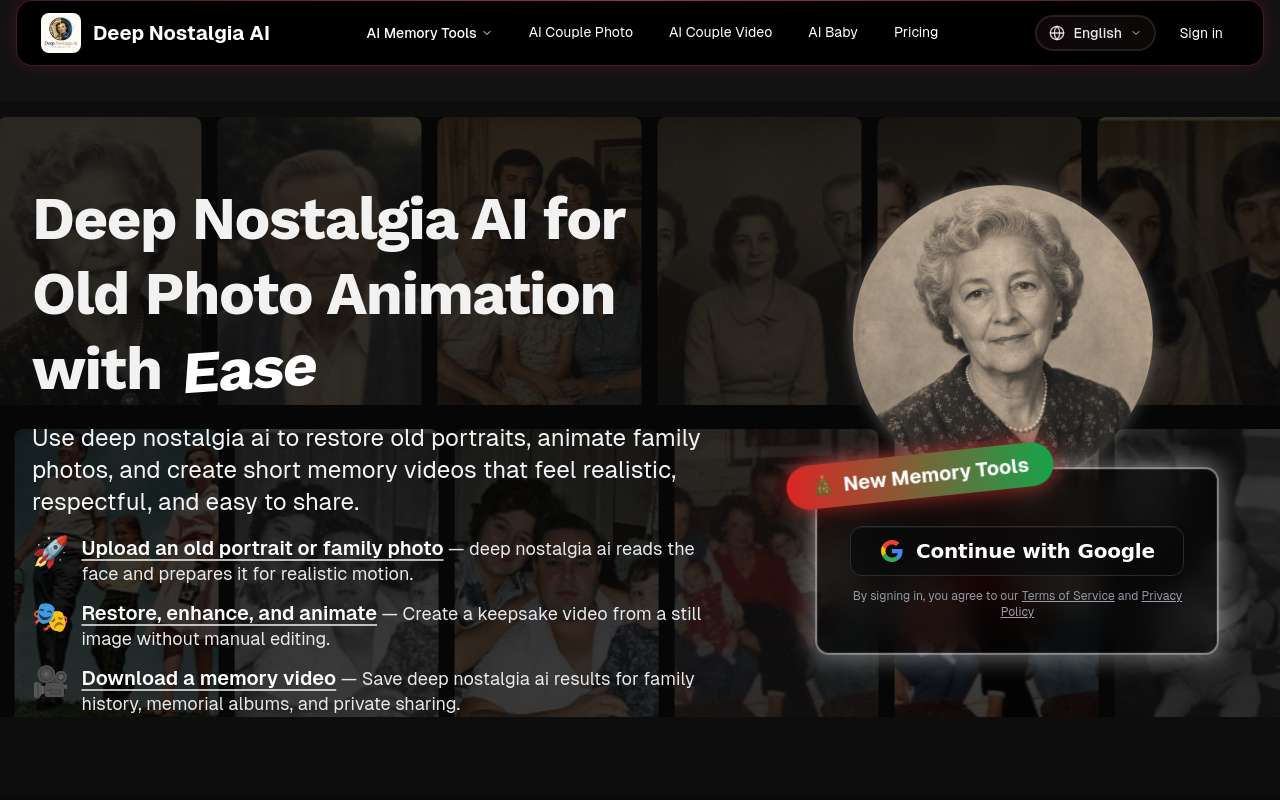 deep nostalgia ai
