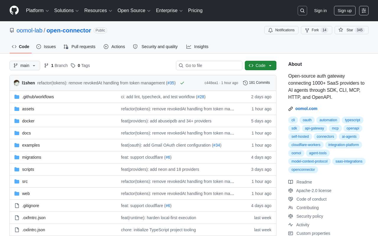 open-connector:自托管的 AI Agent 认证网关